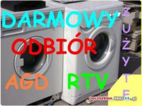 Odbiór agd pralek lodówek itp Kraków 796-121-417