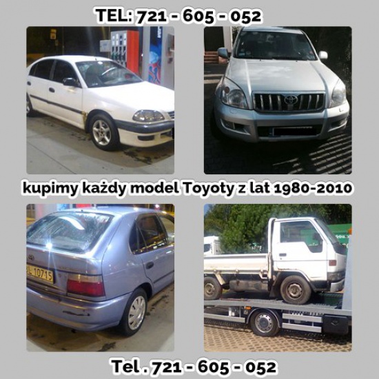 Kupie Toyota Corolla Carina Avensis Dyna Hilux Picnic SKUP